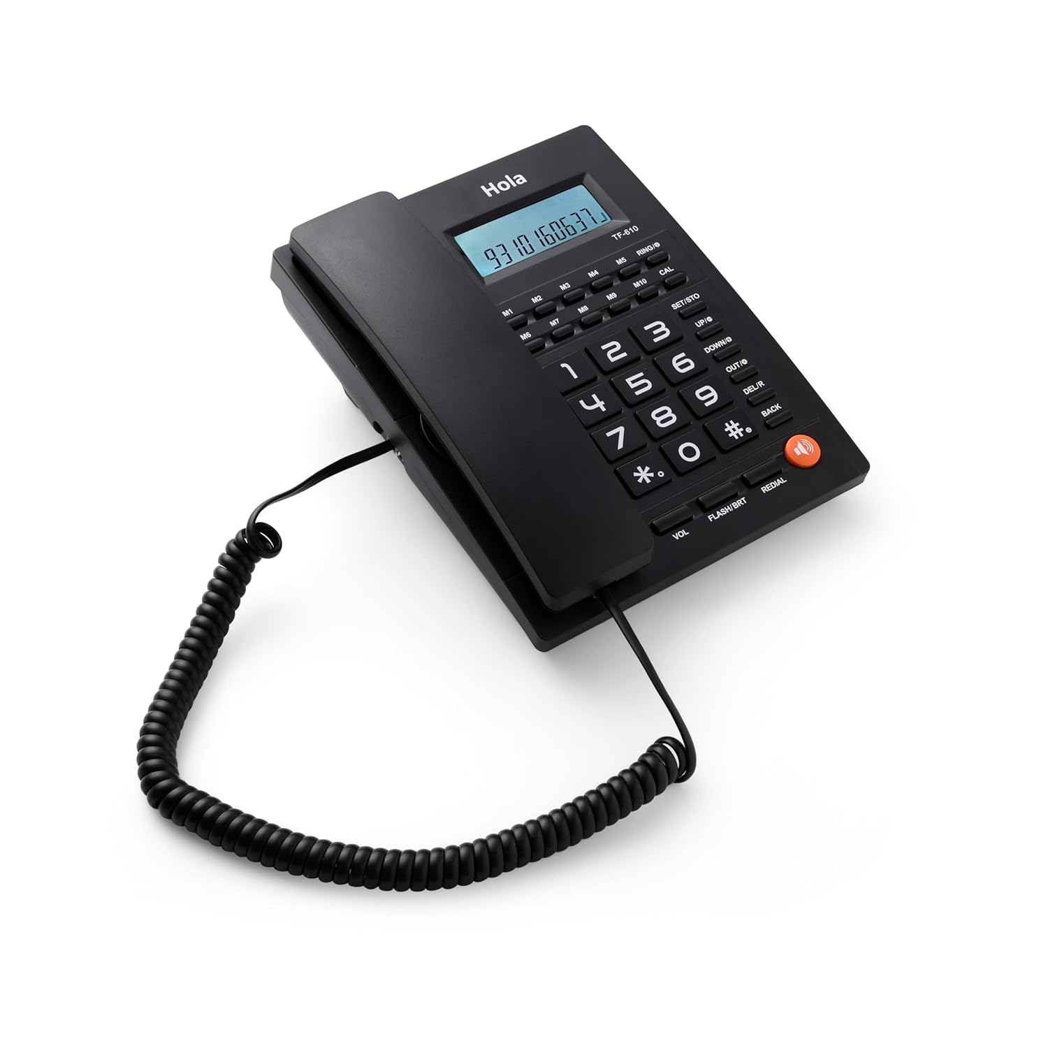 Hola TF 640 Corded Landline Phone with Caller ID, 2 Way Speaker - 0