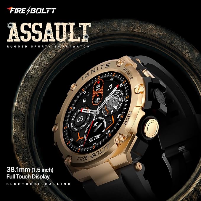 Fire-Boltt Assault Rugged Smartwatch, Bluetooth Calling, Compass, Heart Rate & SpO2 - 4