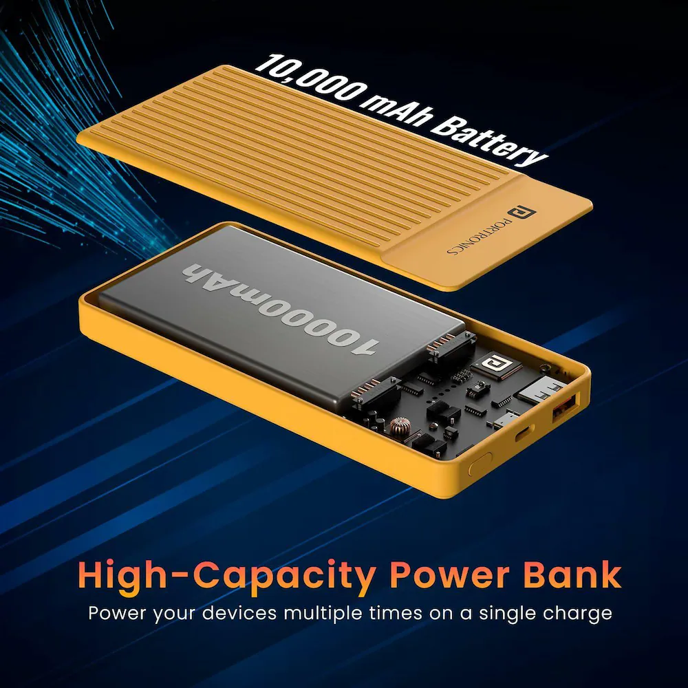 Portronics Luxcell B12 10000mAh Ultra Slim Power Bank - 2
