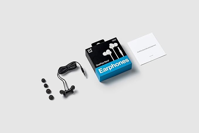 OnePlus Nord Wired Earphones with mic, 3.5mm Audio Jack, Enhanced bass with 9.2mm Dynamic Drivers, in-Ear Wired Earphone - Black - 1