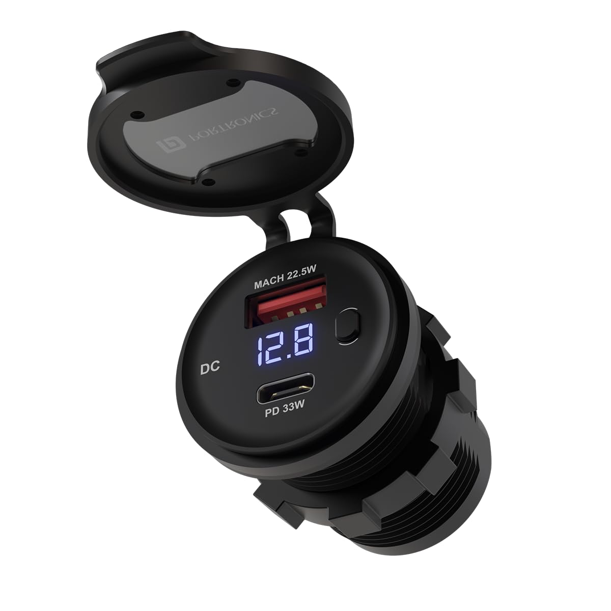Portronics Spark 51W Multi-Vehicle Phone Charger, 33W Type-C Power Delivery, 18W USB Fast Charging - 0