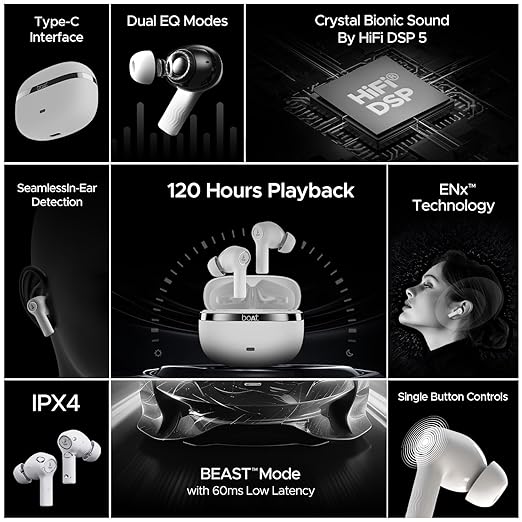 boAt Nirvana Ion with 120 Hours Playback & Crystal Bionic Sound by Hifi DSP - 1