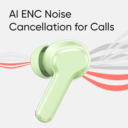 realme Buds T110 with AI ENC for calls, upto 38 hours of Playback - 2
