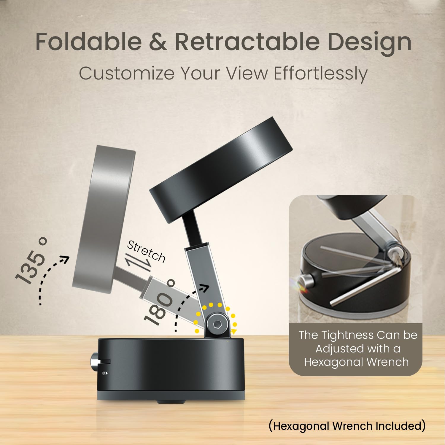 Portronics Hold X Magnetic Vacuum Suction Mobile Holder, Multiple Angle Adjustment - 1