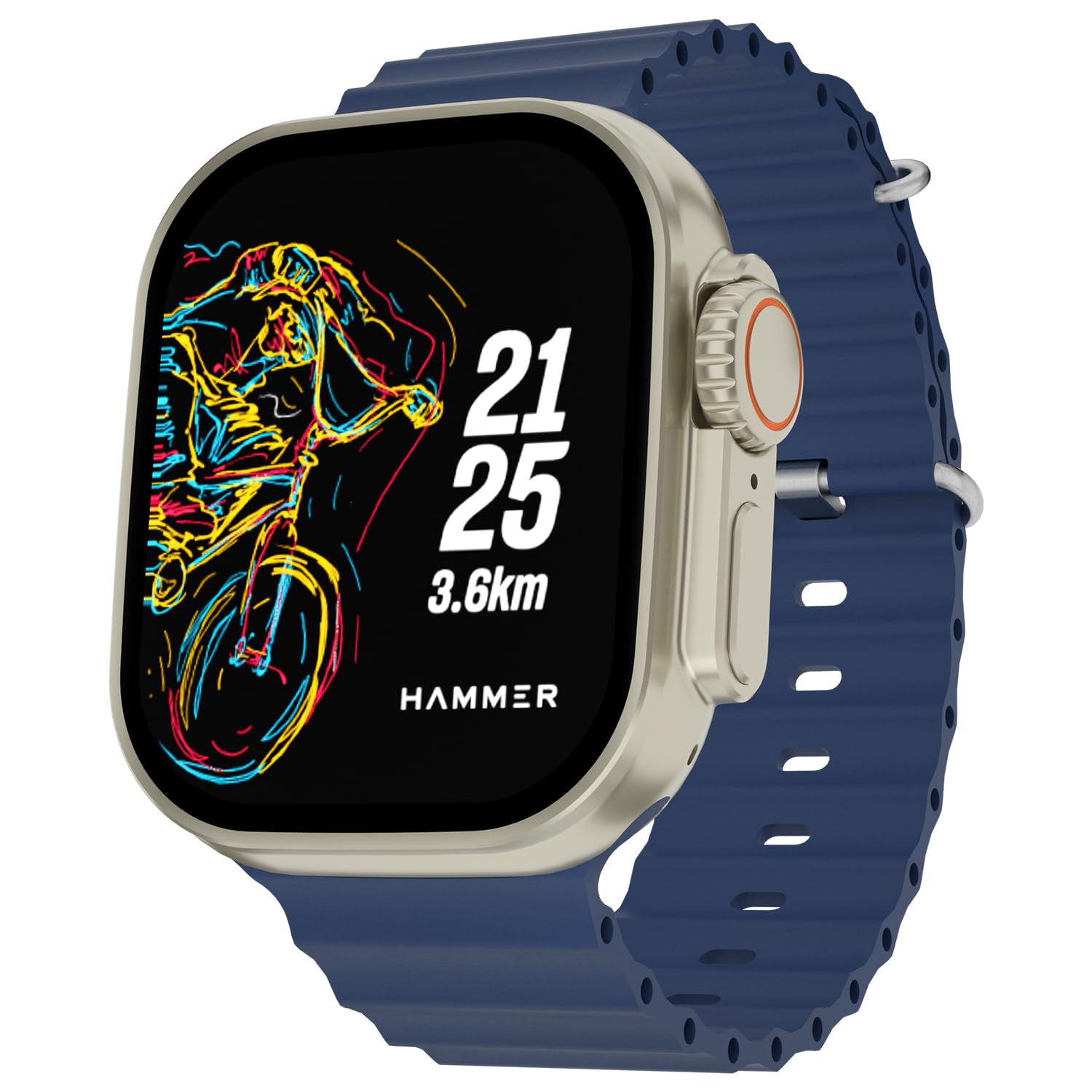 Hammer Active 2.0 with 1.95 inches Biggest Display Bluetooth Calling Smartwatch - 0
