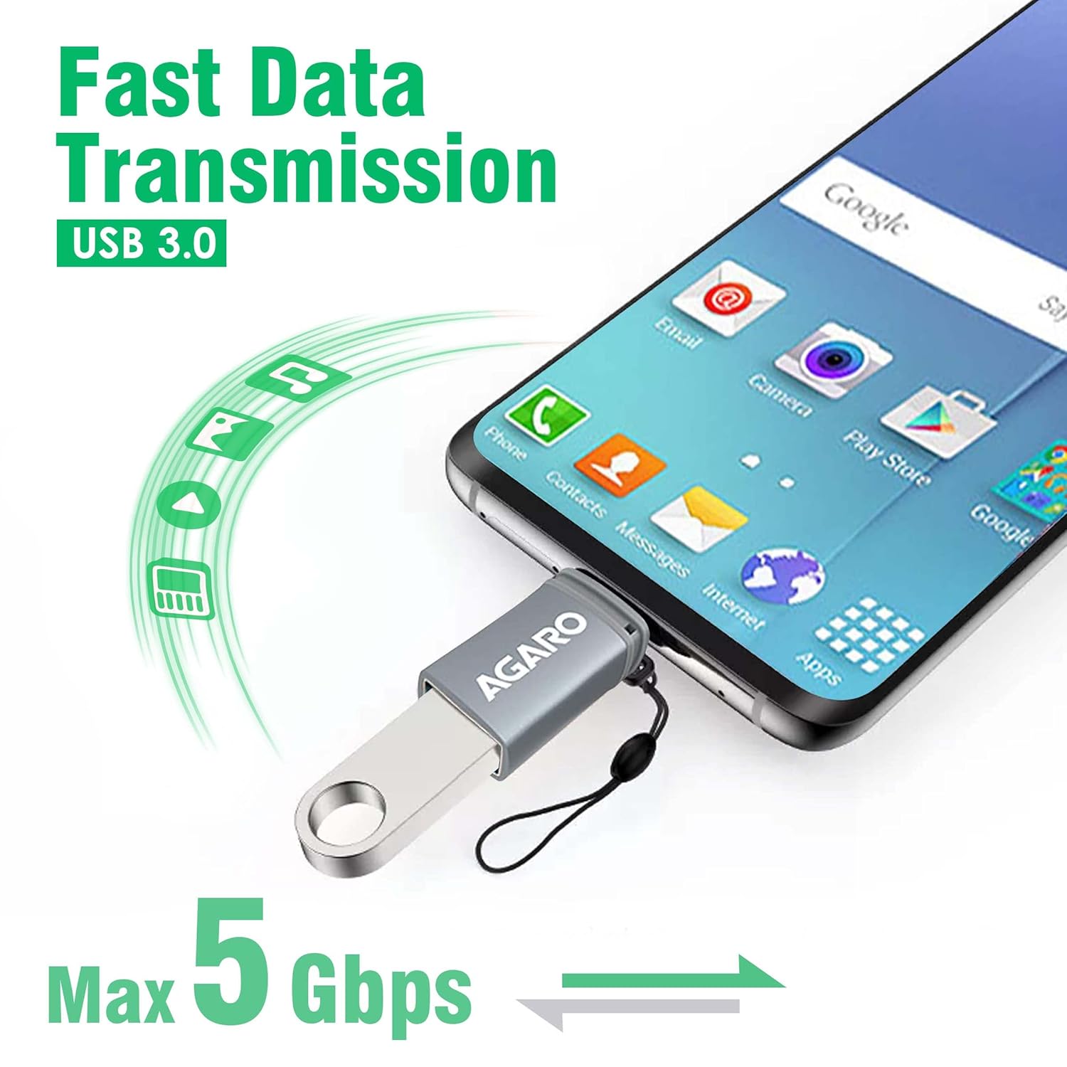 Agaro Blaze USB 3.0 to USB Type C OTG Adapter - 1