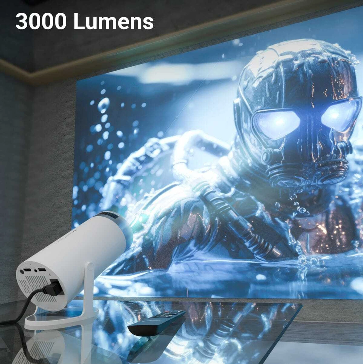 ZEBRONICS PixaPlay 62 (3000 lm / Wireless / Remote Controller) Portable Projector - 1