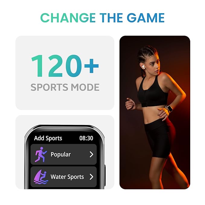 TAGG Verve Max II 1.83? Biggest Display Smartwatch with Metal Body,Long Battery Water Resistant - 3