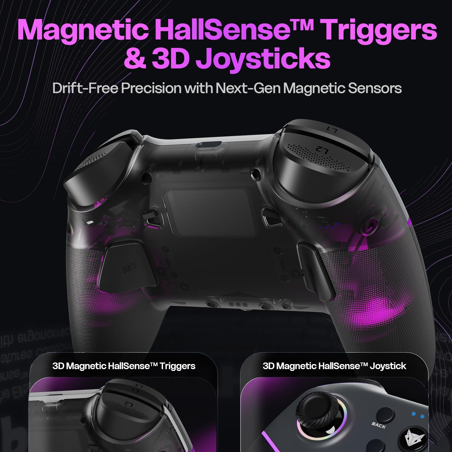 EvoFox Elite X2 Pro Gaming Controller for PC, Android, TV, Switch Tri-Mode -2.4G/BT/Wired Gamepa - 1