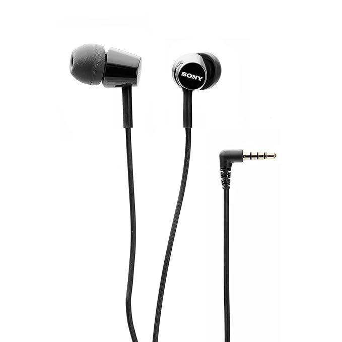 Sony MDR-EX155AP in-Ear Wired Headphones with Mic, Hands-Free Call, Tangle Free Cable - 1