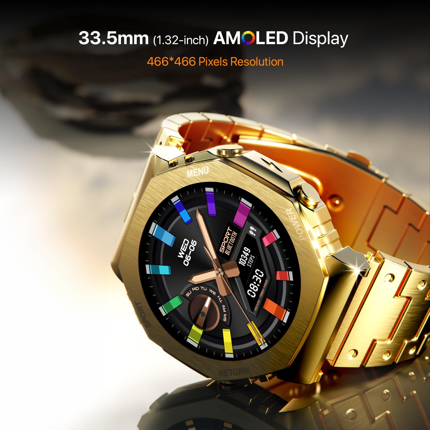 Fire Boltt Obsidia  AMOLED Display, Stainless Steel Design, Resolution, Bluetooth Calling - 2