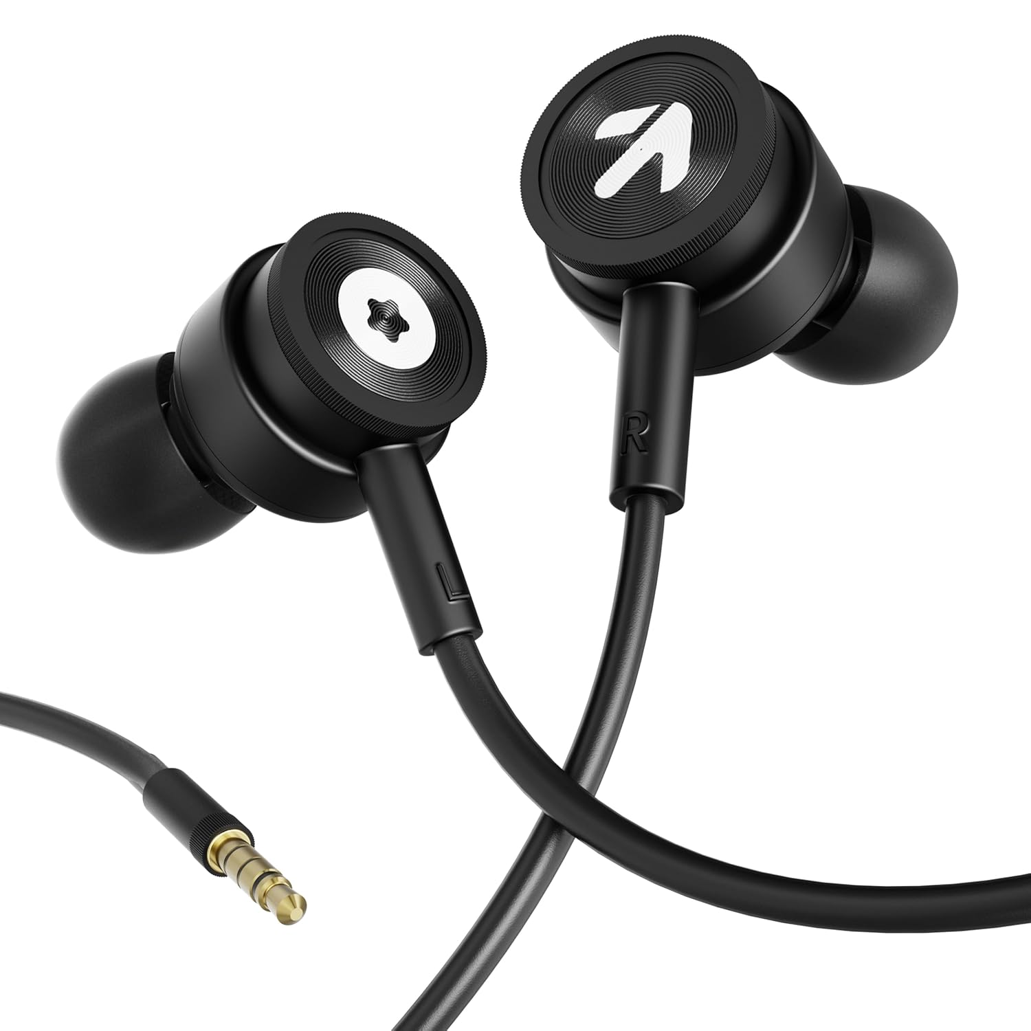 BOULT XO Black Wired Earphones with 3.5mm Jack, Extra Bass, 10mm Dynamic Driver - 0