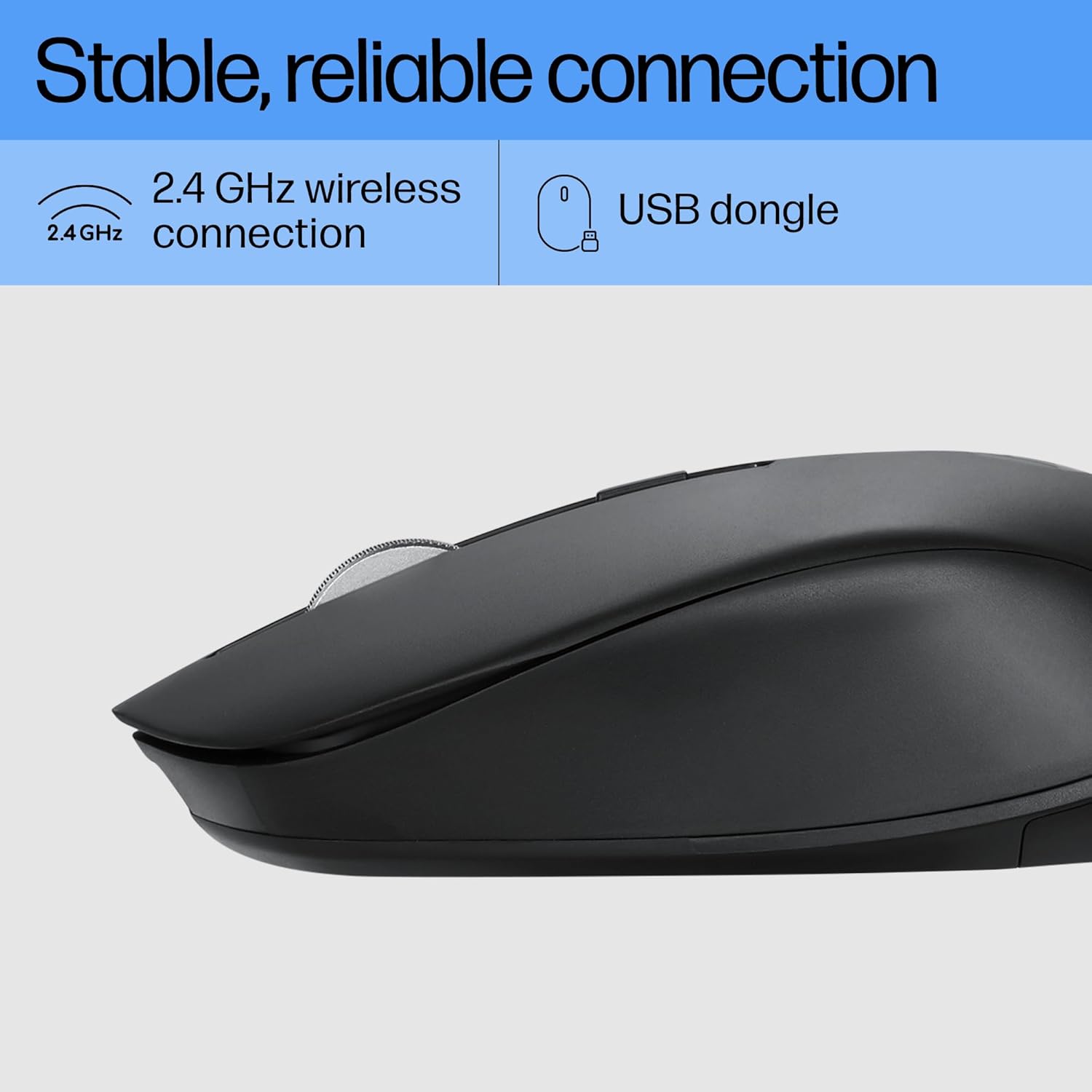 HP S1000 Silent / Lightweight, upto 1600 DPI Wireless Optical Mouse 2.4GHz Wireless - 1