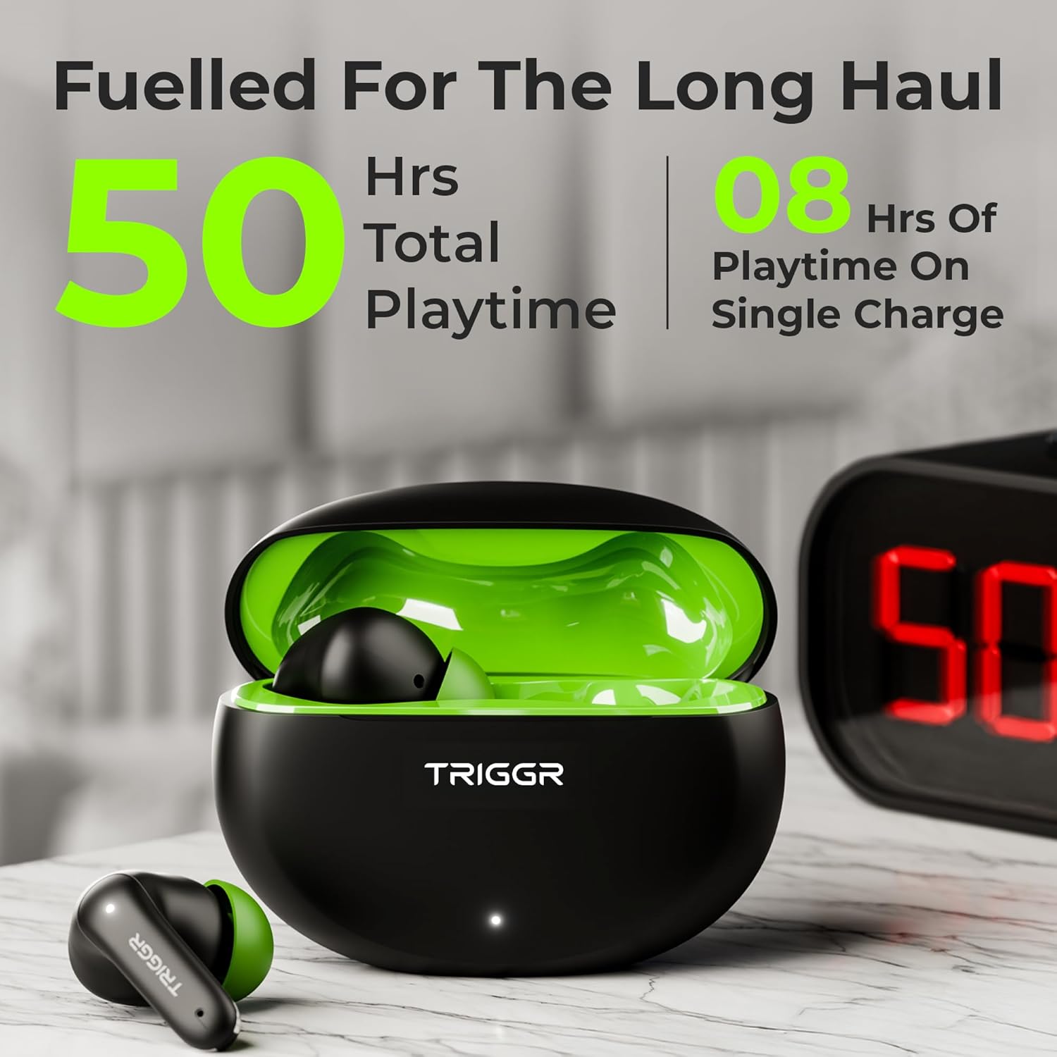 TRIGGR Ultrabuds N3 with Crisp Calling, 50H Playtime, 13mm Drivers - 2