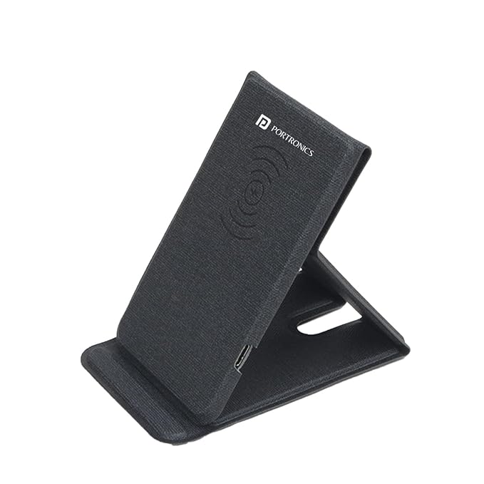 Portronics Freedom Fold 15W Foldable Wireless Charger with Premium PU Leather - 0