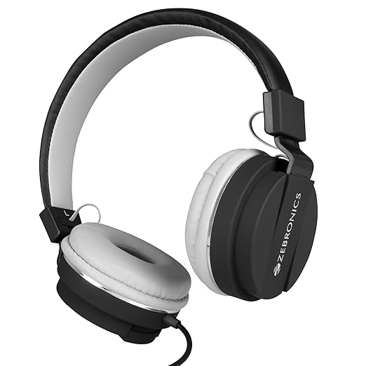 Zebronics Zeb-Storm On Ear Wired Headphone with 3.5mm Jack, Built in Microphone for Calling - 0