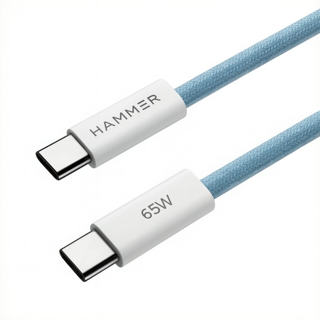 HAMMER Type C to Type C Cable 65W Braided - 0