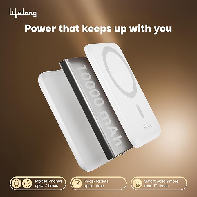 Lifelong flux 10000mAh Magsafe Wireless Fast Charging Power Bank - 1