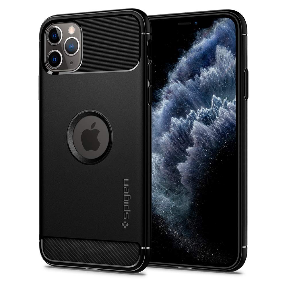 Spigen - Rugged Armor (Black) for iPhone 11 Pro - 0