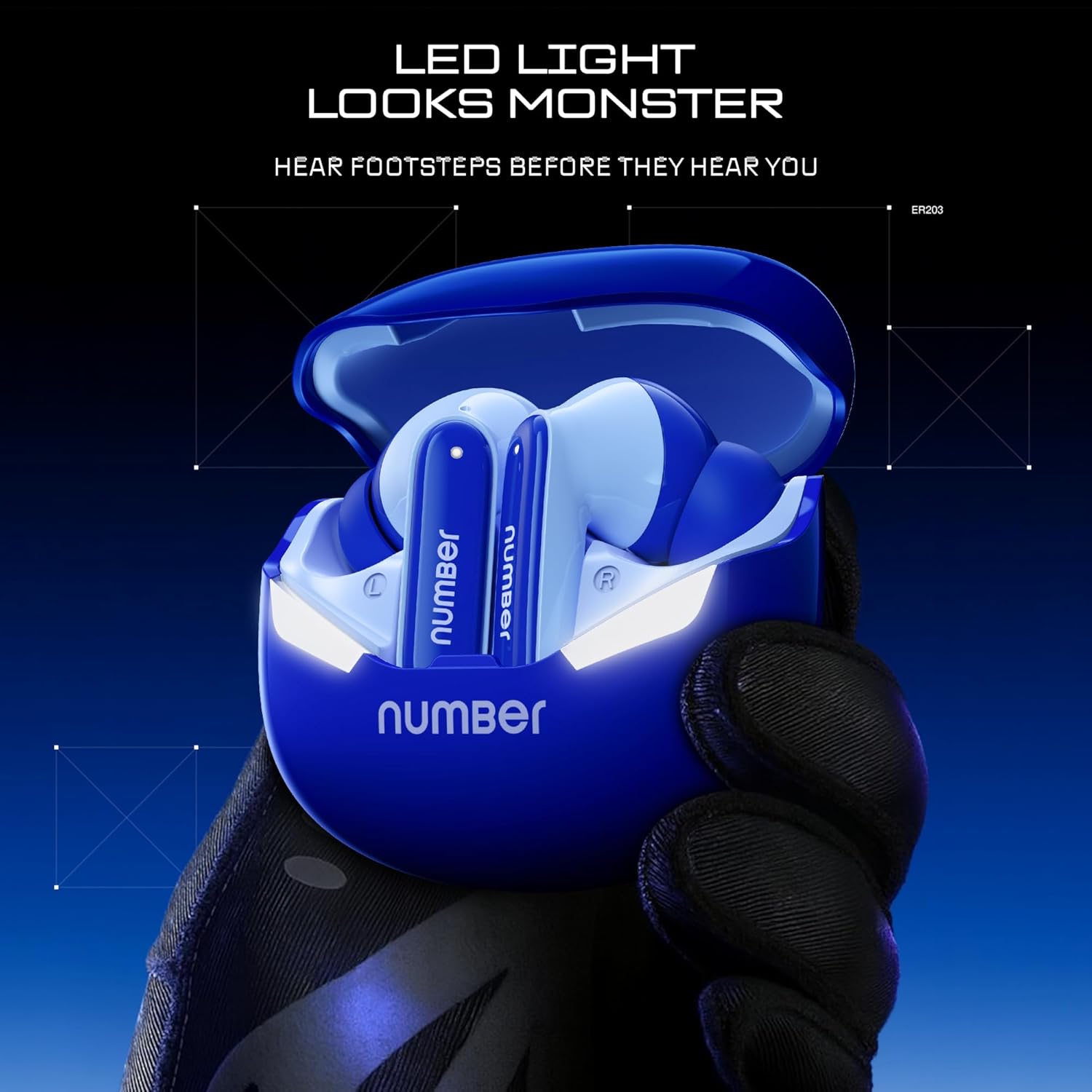 Number Super Buds GT S9 Gaming TWS, Ultra-Low Latency Gaming Earbuds with Monster Bass - 1