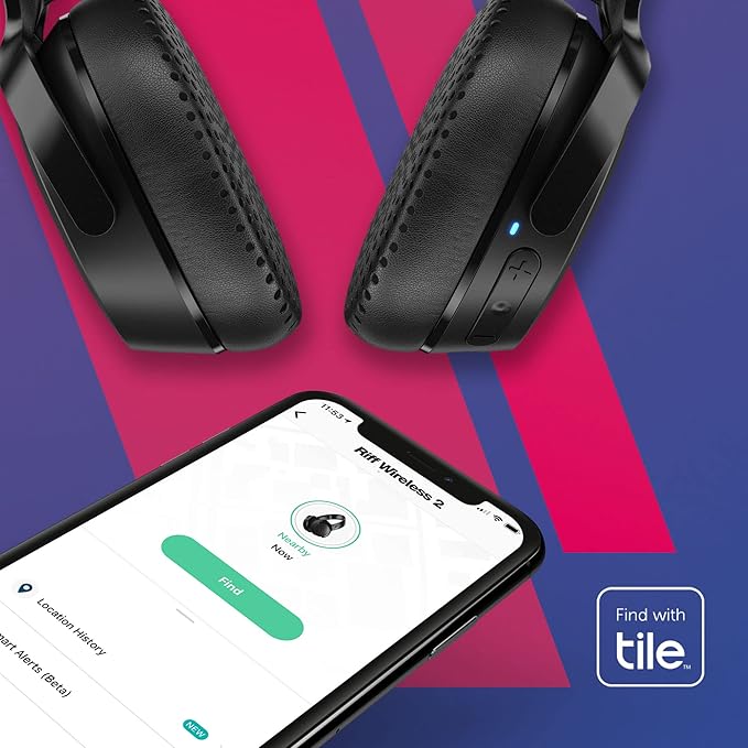 Skullcandy Riff 2 Wireless Headphones,34 Hr Battery,Microphone Works with iPhone Android Bluetooth - 2
