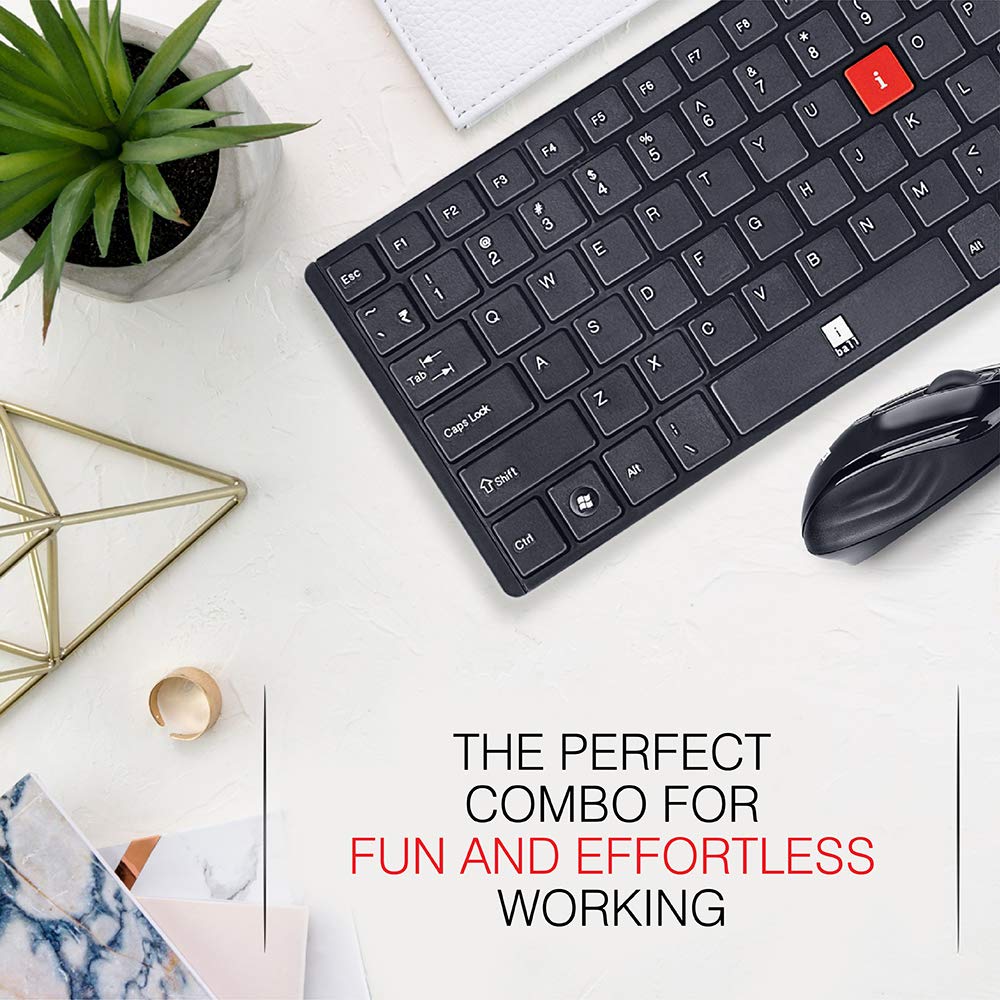 iBall Wireless Combo i4 Deskset Slim / Keyboard / Smart Mouse Chocolate Key - 2