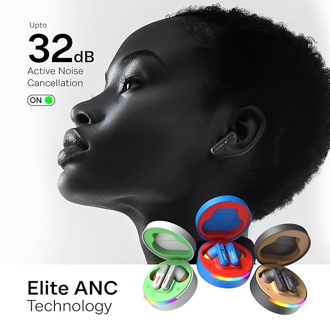 Number Super Buds 555 ANC (32db) Truly Wireless in Ear Earbuds with 66H Playtime - 2
