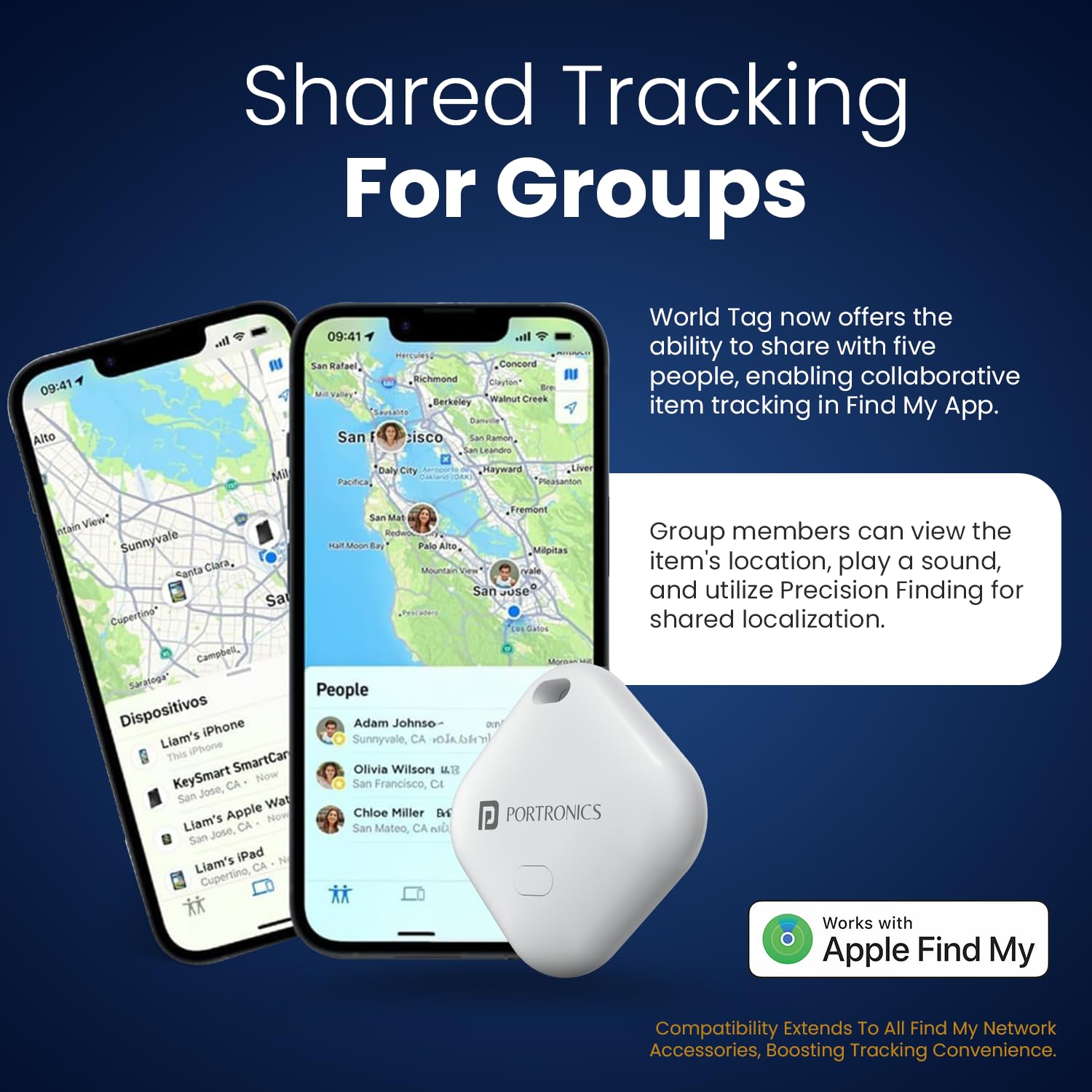 Portronics Worldtag Item Finder with long Battery Life, Bluetooth Tracker,MFi Certified - 2