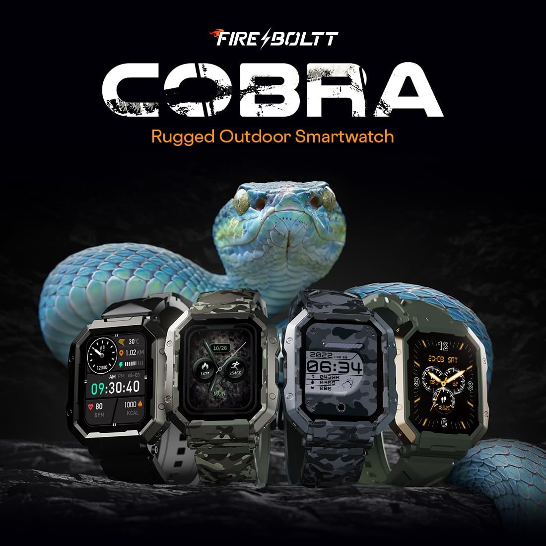 Fire-Boltt Cobra Smart Watch Always-On AMOLED Display, Army Grade Strong Build, Bluetooth Calling - 3