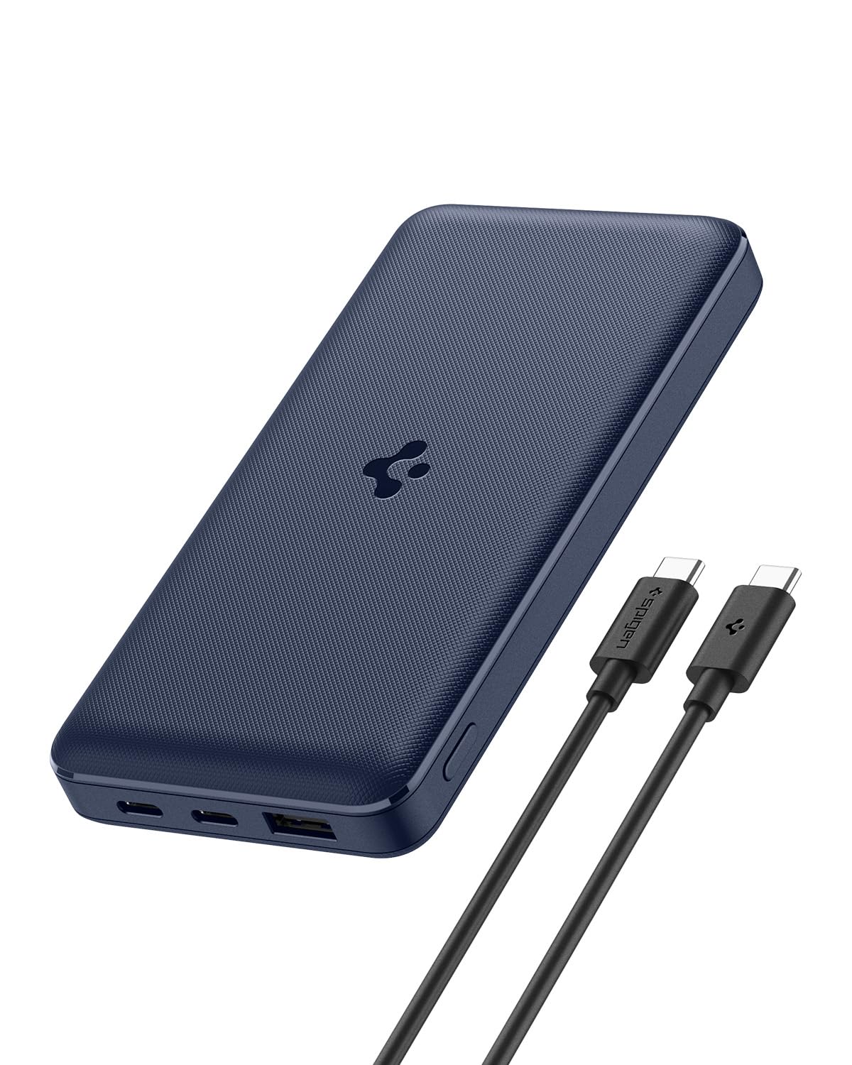 Spigen 20000 mAh, 22.5W Fast Charging Power Bank with 20W for 2 USB C Ports, 22.5W for 1 USB-A Port 20W, Included USB-C to USB-C Cable - 0