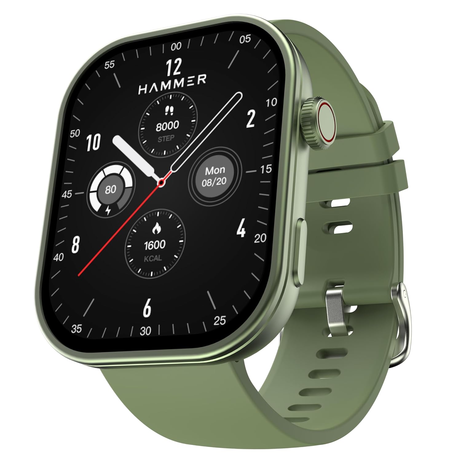 Hammer Tussle 2.01" HD Display Smart Watch, Bluetooth Calling, Rotating Crown - 0