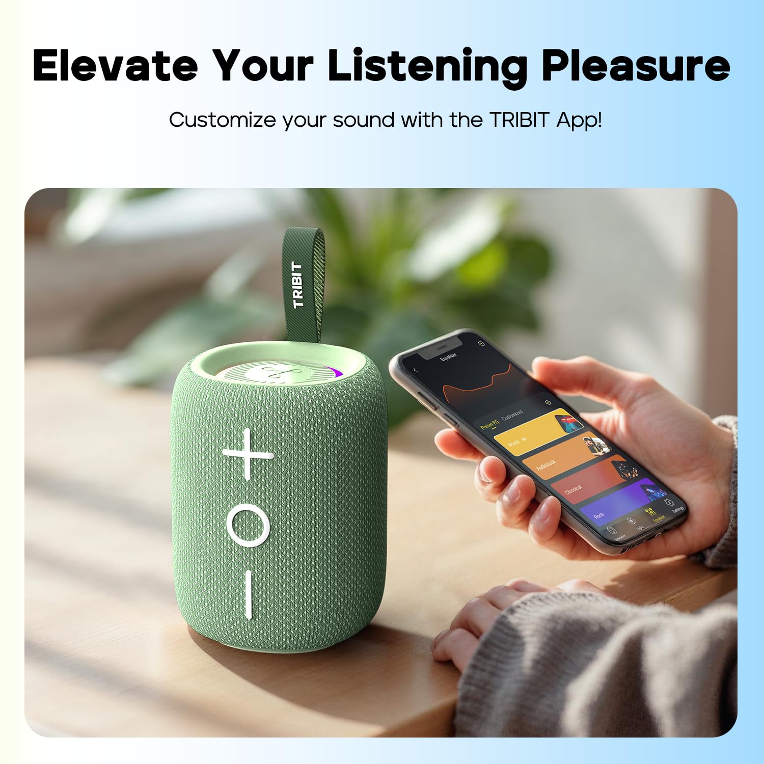 tribit StormBox Mini+ Bluetooth Speaker 12W,360°Surround Sound,Custom EQ - 1