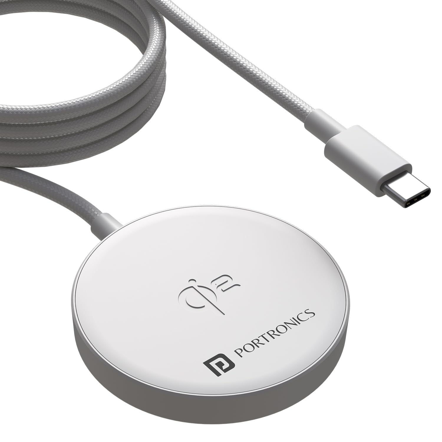 Portronics Quikk 15W Qi2 Certified Fast Charging Wireless Charger, Magnetic Compatible - 0