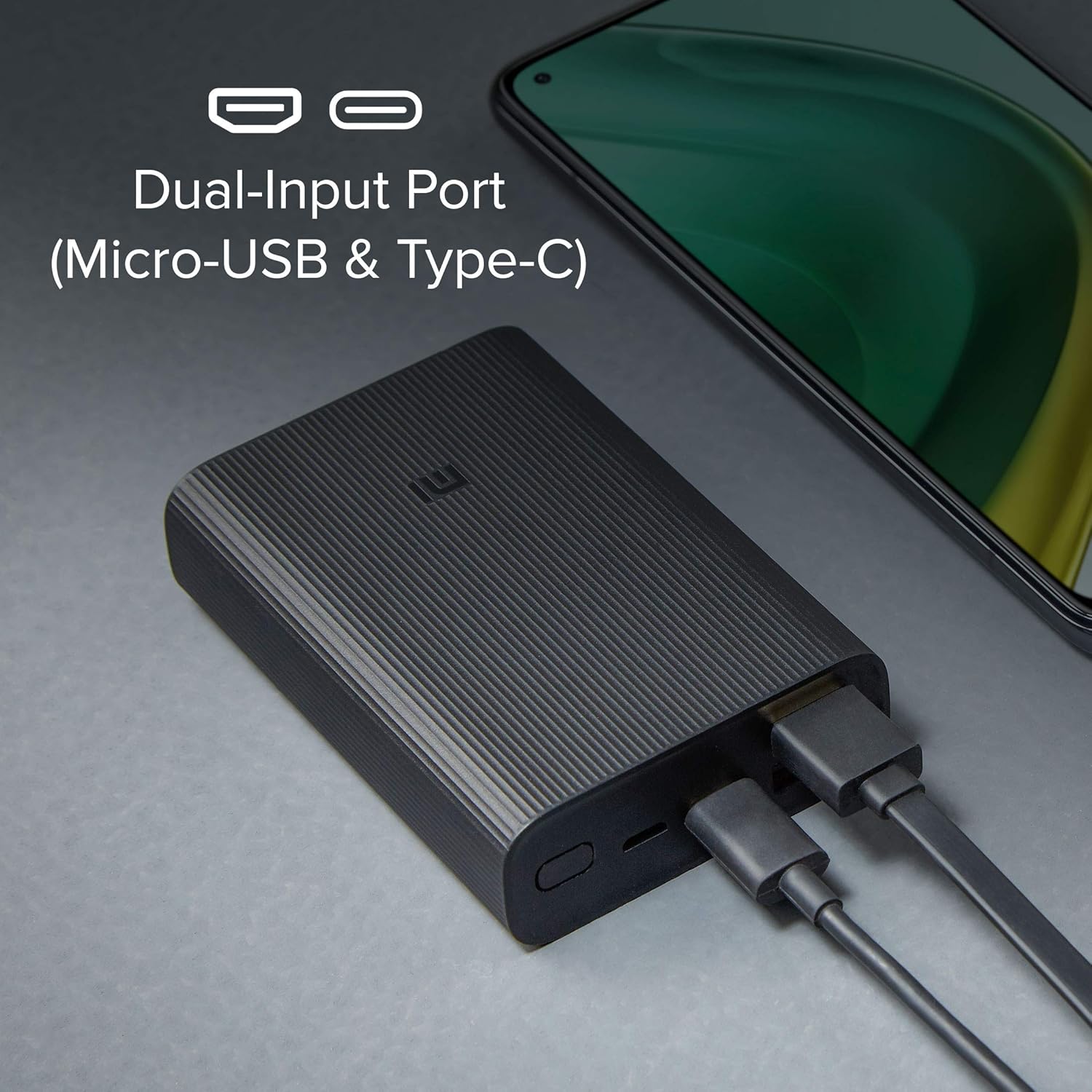 MI 10000mAh Lithium Ion, Lithium Polymer Power Bank Pocket Pro with 22.5 Watt Fast Charging, Triple Output Ports, (Black) - 3
