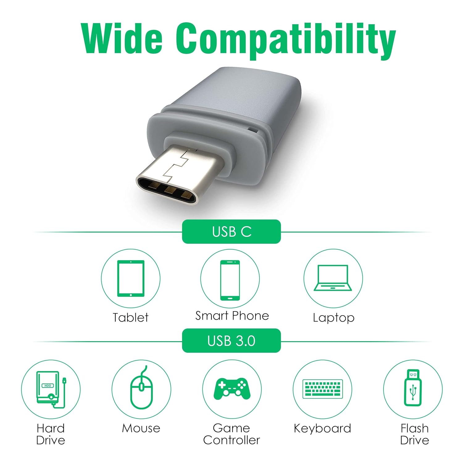 Agaro Blaze USB 3.0 to USB Type C OTG Adapter - 2