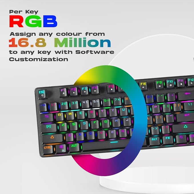Cosmic Byte CB-GK-18 Firefly Per-Key RGB TKL Mechanical Keyboard with Swappable Outemu Red Switch, Macros, Software - 3