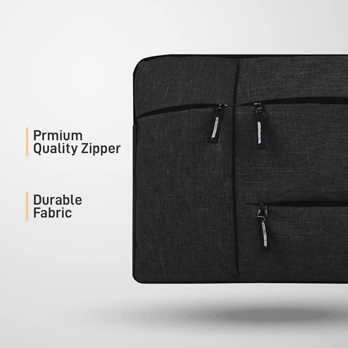 Gizga Essentials Laptop Bag Sleeve Case Cover Pouch for 15.6 Inch Laptop/MacBook, Office/ College Laptop Bag for Men & Women, Side Handle, Multiple Po - 2