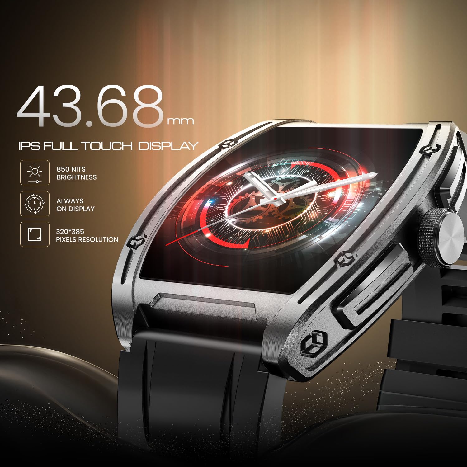 CELLECOR E6 Swift 1.72" Ultra HD Display Smartwatch with 850 NITS | Metal Ciga Design | Heart Rate | SpO2 - 1
