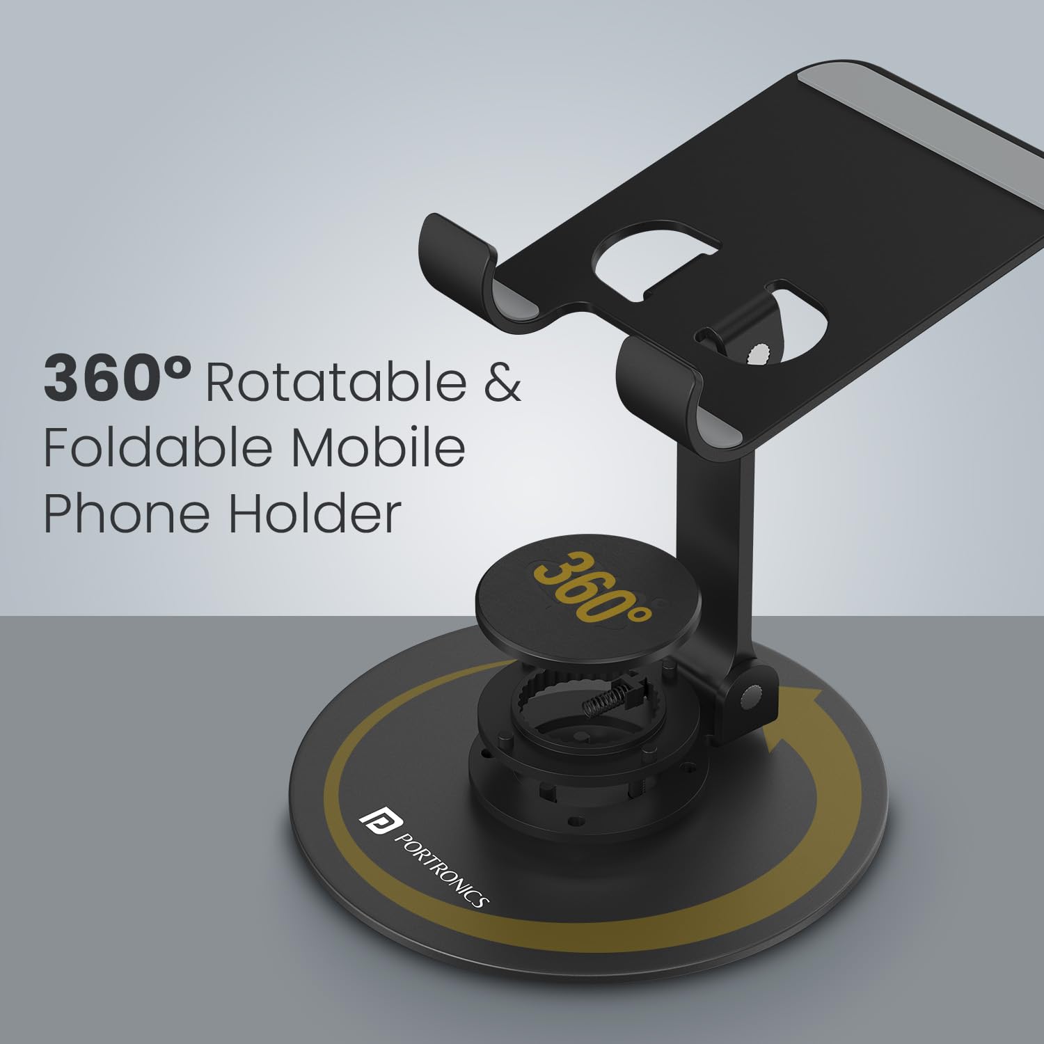 Portronics Mobot 4 Universal Mobile Holding Stand with 360°Rotatable & Height Adjustable - 1