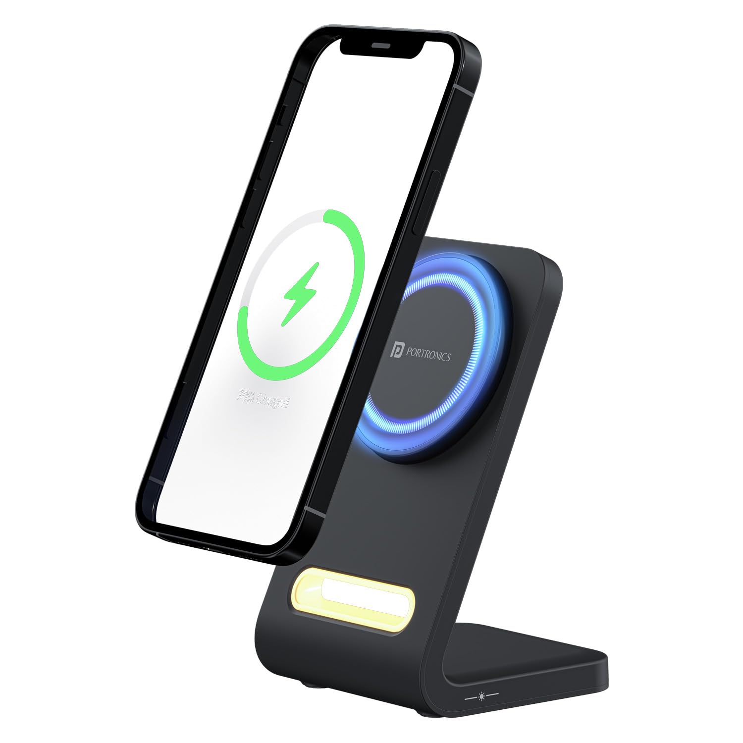 Portronics Flux 15W Qi2 Enabled Fast Charging Wireless Charger, MagSafe Compatible - 0