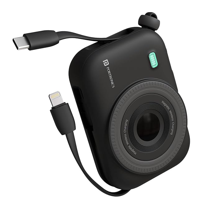 Portronics Power Shutter 10000mAh 15W Magnetic Wireless Fast Charging Powerbank - 0