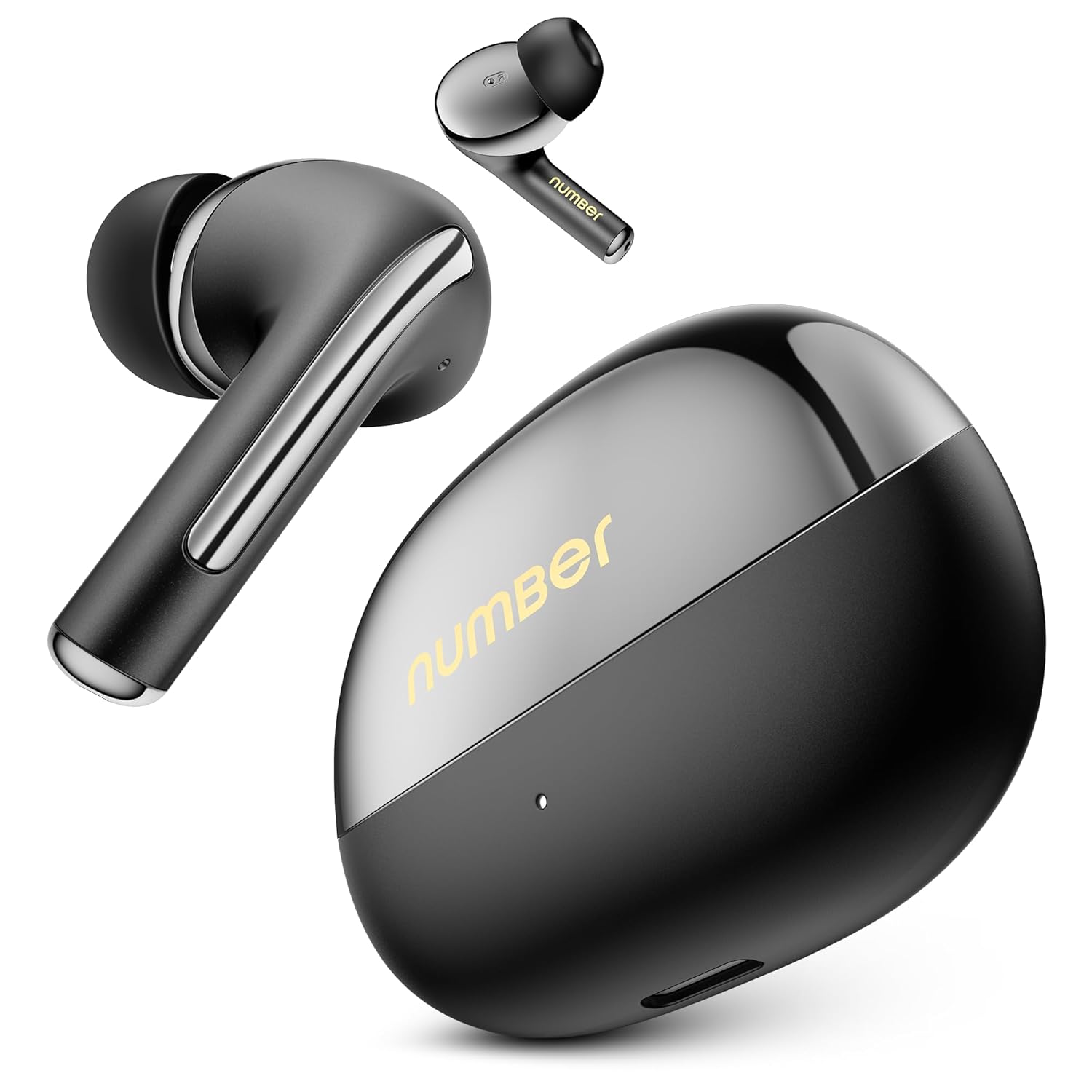 Number Navo Buds X3 w/ 50H Playtime, Dual Pairing, 13mm Speakers, ENC, 45ms Low Latency - 0