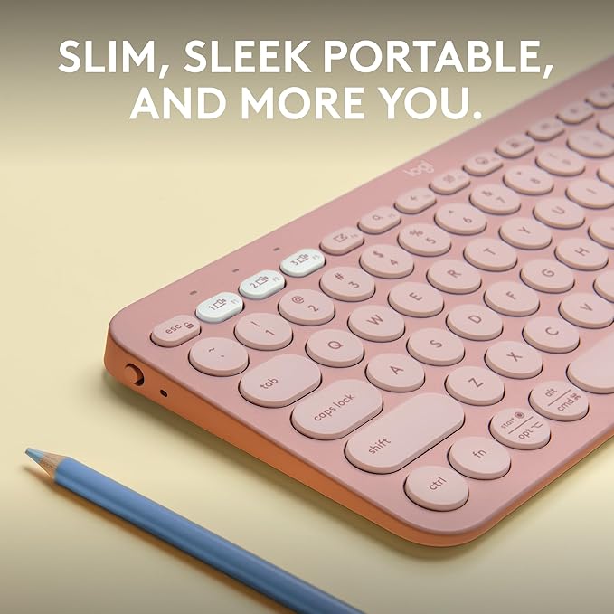 Logitech Pebble Keys 2 K380s, Multi-Device Bluetooth Wireless Keyboard with Customisable Shortcuts, Slim and Portable - 2