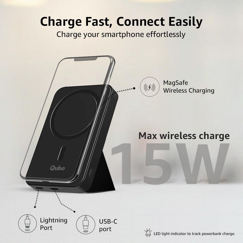 Qubo MagZap X5 5000mah Magsafe 20W Output Magnetic Wireless Power Bank - 3