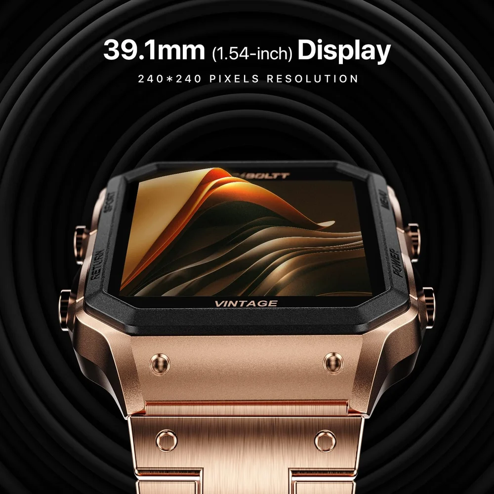 Fire-Boltt Vintage Smartwatch, Stainless Steel Design, Bluetooth Calling - 0