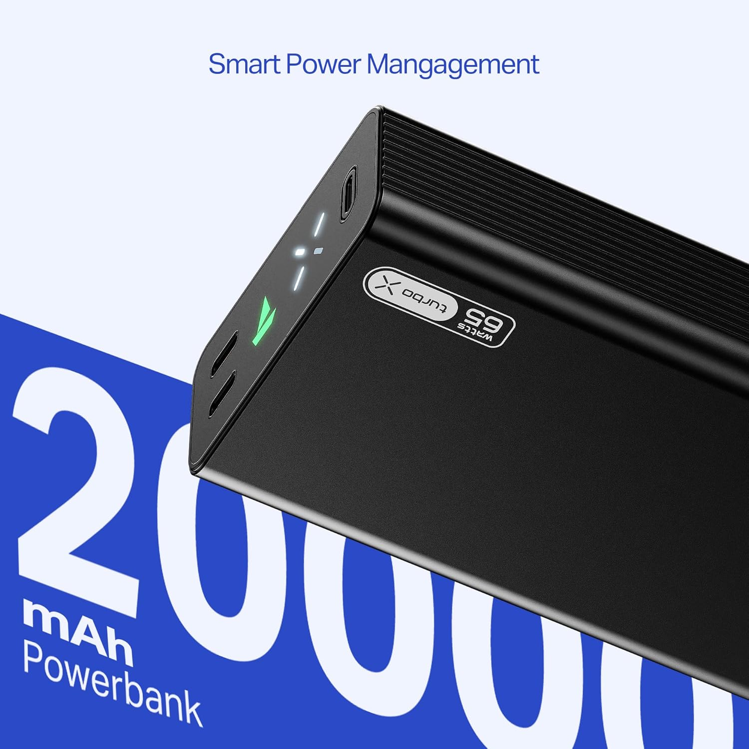 Boat EnergyShroom PB465 Turbo X 20000mAh Power Bank, 65W Turbo Fast Charging - 2