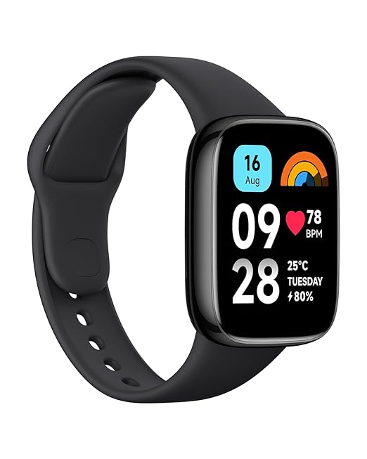 Redmi Smart Watch 3 Active Black| 1.83 Inch Big LCD Display, 5ATM Water Resistant - 0