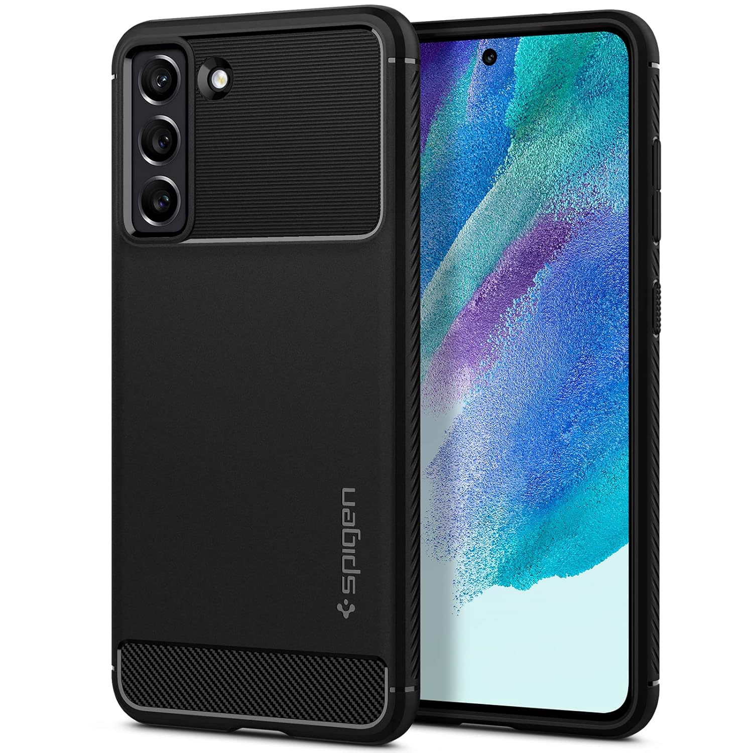 Spigen - Rugged Armor (matte black) for Samsung Galaxy s21 FE 5G - 0