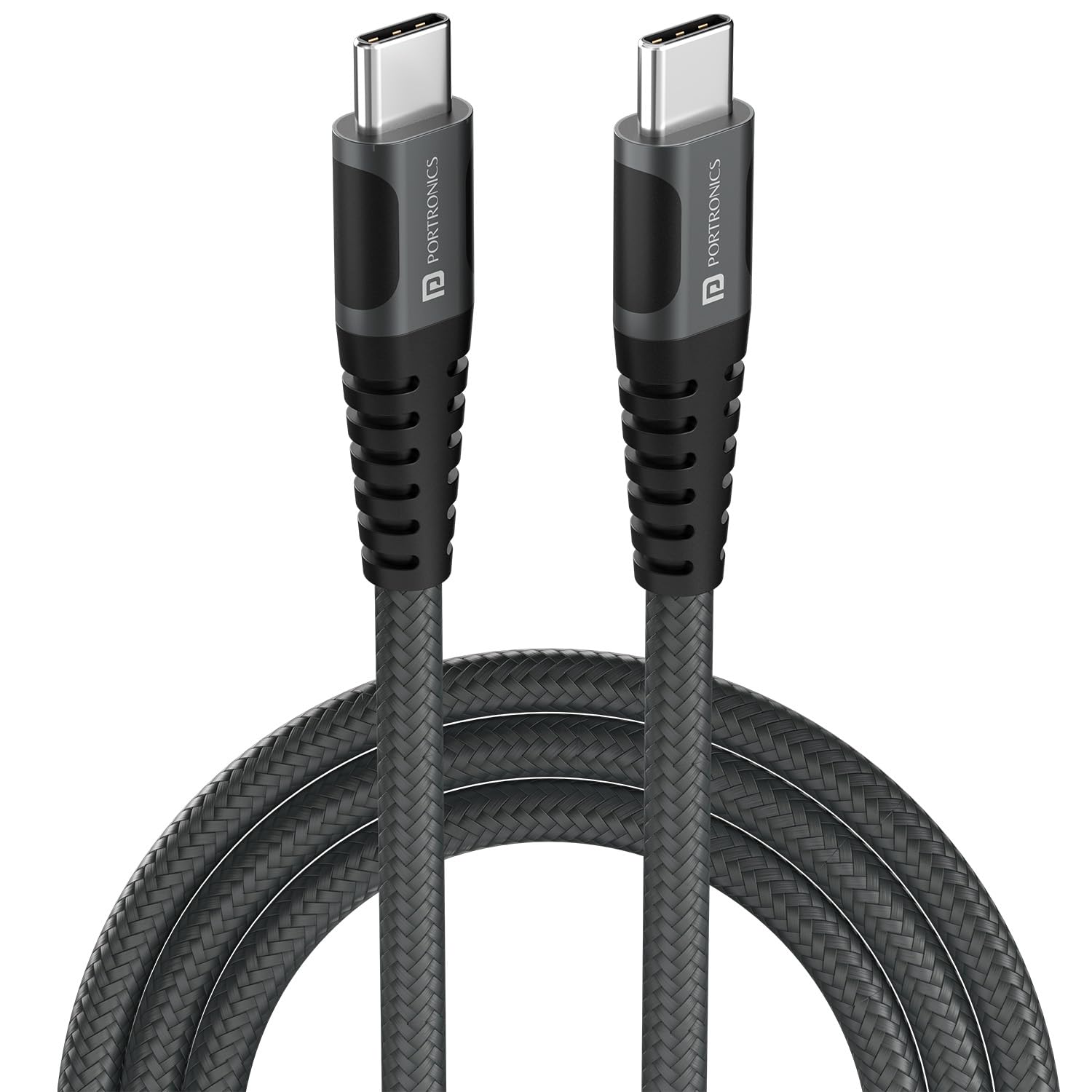 portronics FlashC 100W Type C to Type C Cable With 20Gbps Data Transfer Speed, Thunderbolt 3.2 - 0