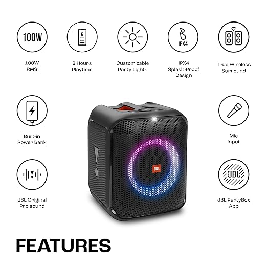 JBL Partybox Encore Essential | Portable Bluetooth Party Speaker | 100W Monstrous Pro Sound | Dynamic Light - 1